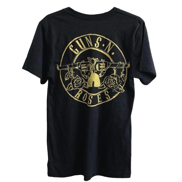 Guns N’ Roses T&B T-Shirt Women’s Small Dark Heather Gray Yellow Double Sided - Picture 1 of 5